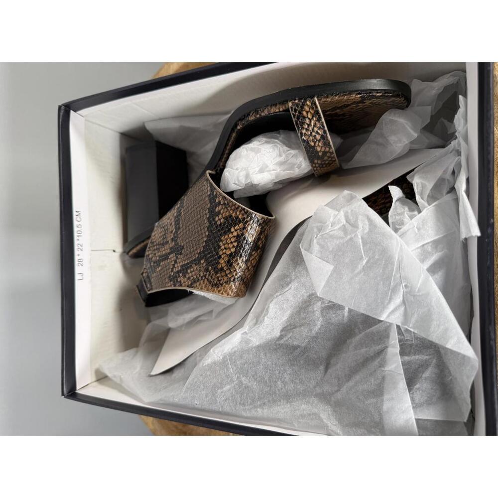 French Connection Women's Lori Sandals In Snakeskin Print Size 9 NWB - Picture 2 of 13